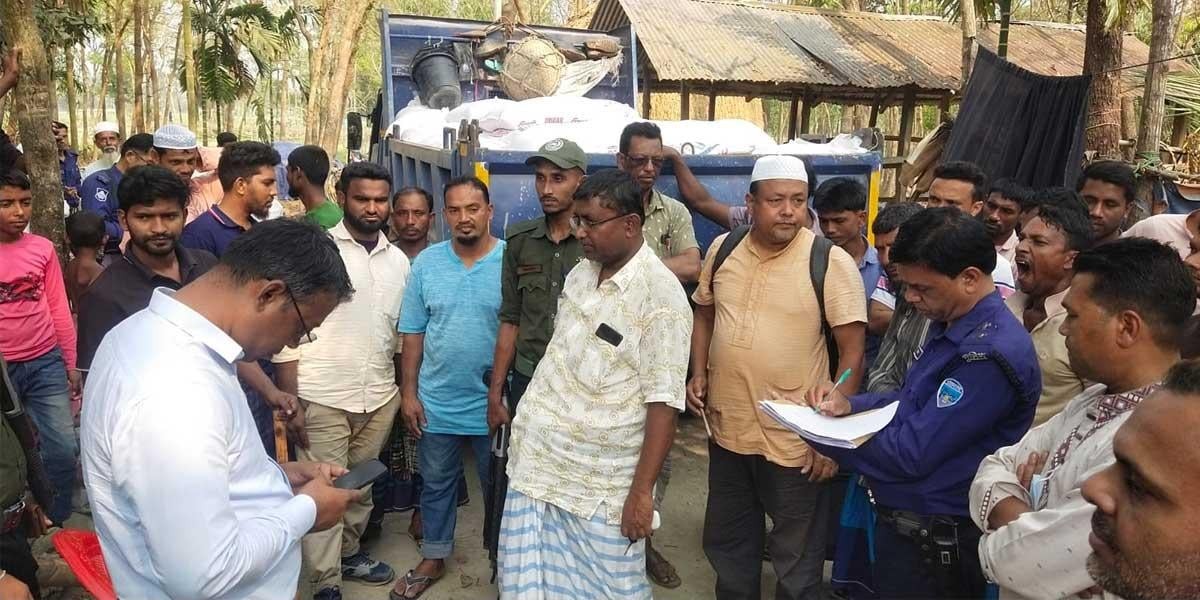 হাতিয়ায় অভিযানে ২৮৫ বস্তা চোরাই চিনি জব্দ